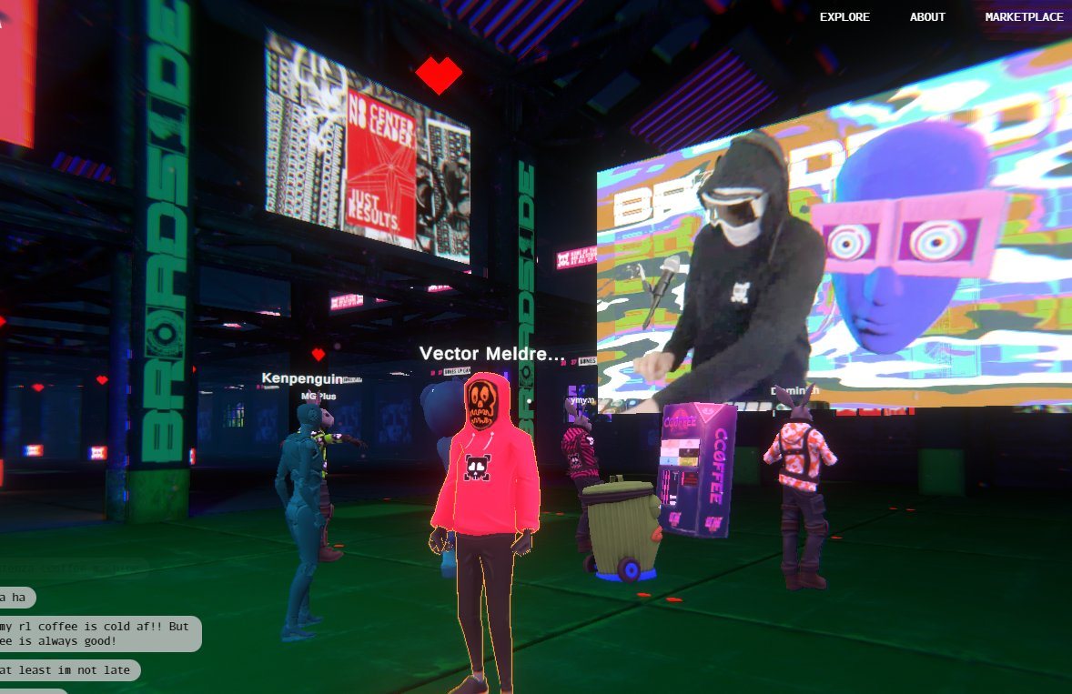 Metaverse rave crowd